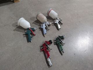 5x Diverse pneumatische verfspuitpistool