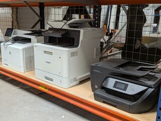 3x All-in-one printer, HP, Brother