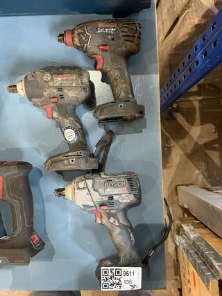 3x Accu slagsleutel, Bosch, GDS 18V-300 / GDS 18 V-EC, blauw/zwart