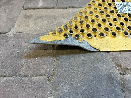 Geperforeerde metalen oprijplaat / drempelplaat, STABAG PeP (sticker),