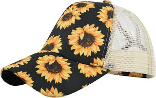 Ca. 39x Zomerbloem motief baseball cap met mesh, diverse kleuren, 54 –