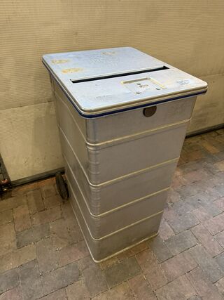 Aluminium veiligheidscontainer, Zarges, zilvergrijs, met scharnierdeks
