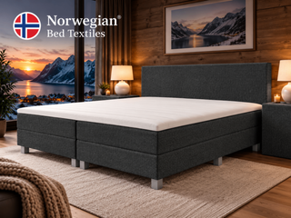 Boxspring Norwegian, Aurora 180, antraciet