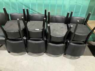 9x Horecastoelen, bruin/zwart