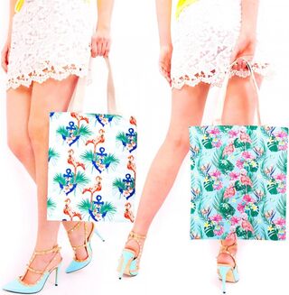 Ca. 55x Zomer strandtas, diverse kleuren, 33 x 37 cm