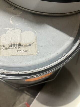 4x Blikken kalkverf