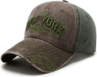 Ca. 14x Baseball cap new York, bruin / olijf, one size