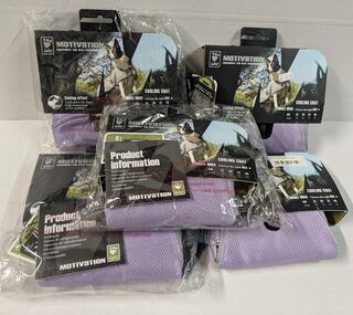5x Honden cooling coat, lila, 25 cm