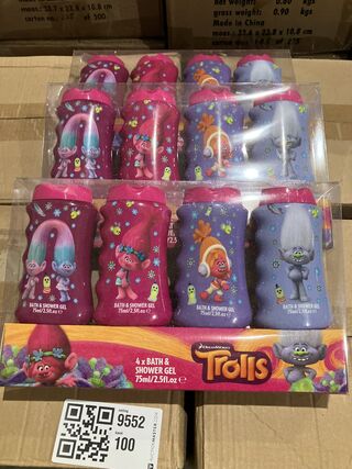 Ca. 123x Trolls bath & showergelsets