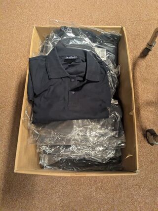 Ca. 30x Poloshirt werkkleding, Workman, navy, M en S