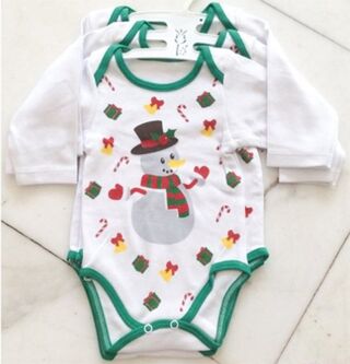 Ca. 20x Rompertje voor de kerst, wit / groen  / rood, diverse maten