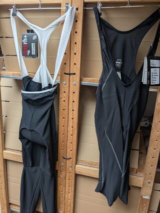 2x Fietsbroek met zeem RH+, zwart / wit, mt L