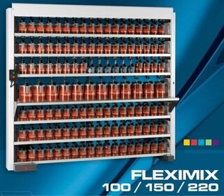 Verfmengstelling in doos Fillon Technologies, Fleximix 150 essential