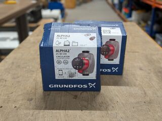 2x Circulatiepomp, GRUNDFOS, ALPHA2 25-40 130