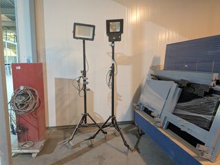 2x Ledlamp op verrijdbaar statief