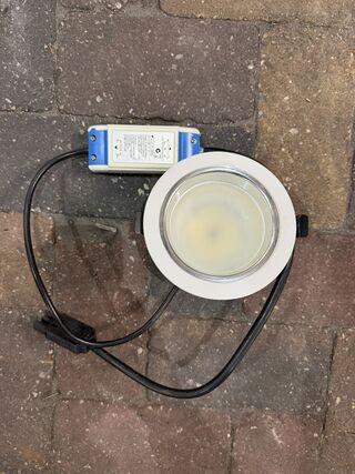 6x Ronde LED-inbouwspot, LED spot met losse driver, wit