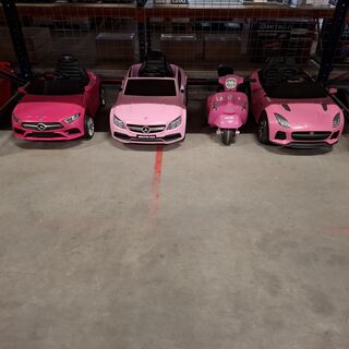 4x Elektrische speelauto’s voor kinderen, Mercedes, Roze