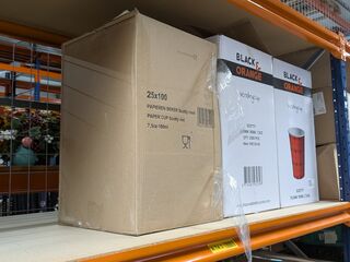 5x Doos kartonnen koffiebekers, Black & Orange, Scotty 180ml, (2500 st
