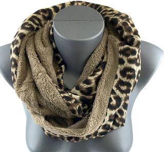 Ca. 10x Fleece col sjaal dames, diverse prints, 28 x 75 cm