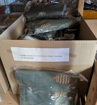 Ca. 20x Lunchtas thermisch, donkergrijs beige