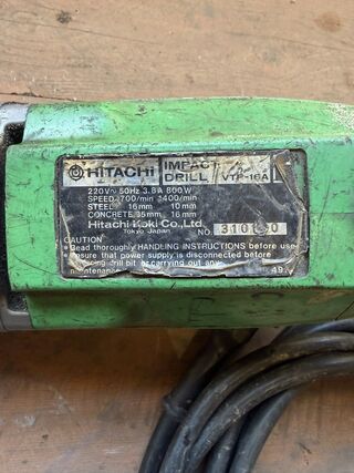 Klopboormachine, Hitachi, VTP-16A, groen, 800 W – twee versnellingen