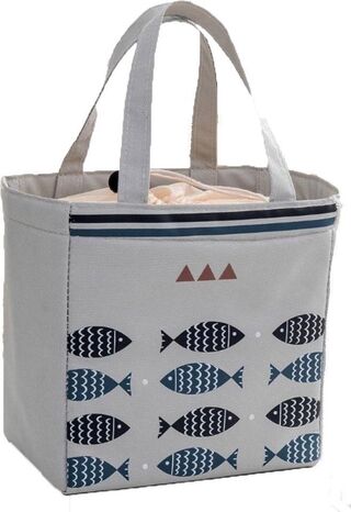 Ca. 30x Lunchtas thermisch, grijs blauw, 4,4 ltr