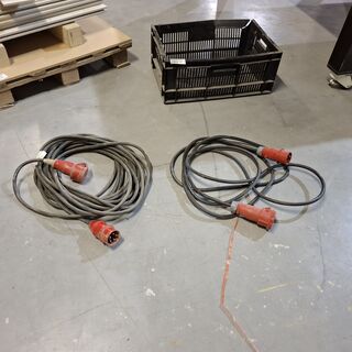 2x Krachtstroom verlengkabel 16A