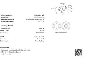 Diamant – 0.86 carat parcel natuurlijke briljant geslepen diamanten (g