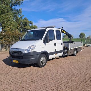 Bedrijfsauto, Iveco, 50C15 openlaadbak met laadkraan Hiab XS022 HiDuo,