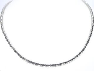 Tenniscollier met natuurlijke zwarte diamanten