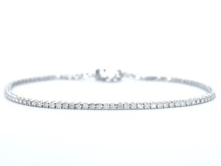Witgouden tennisarmband met diamanten 1.00 carat