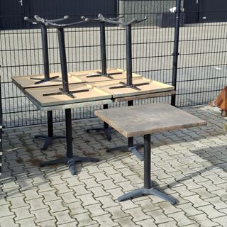9x Horecatafel met zwart onderstel