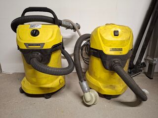 2x Nat-en droogzuiger Karcher, o.a. WD3
