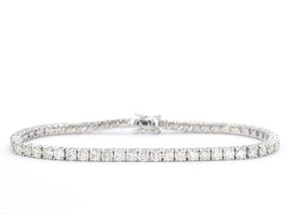 Witgouden tennisarmband met 6.50 carat