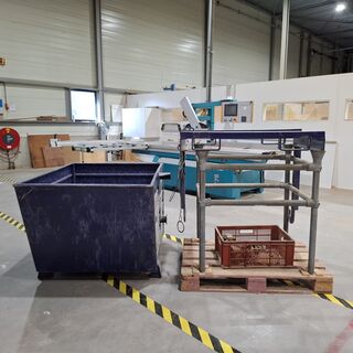 Kantel- of omslaghulpmiddel met 1x kiepcontainer