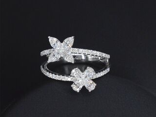 Witgouden ring met diamanten 1.30 carat