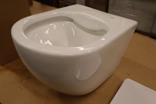 2x Toiletpot met toiletbril, Rimless + Soft Close, wit