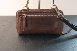 Schoudertas en clutch DR Amsterdam, brown
