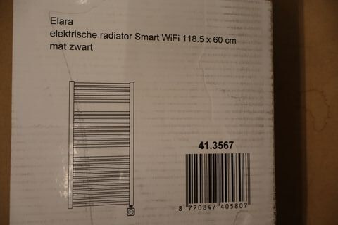 Handdoekradiator Smart wifi Wiesbaden, Elara, zwart