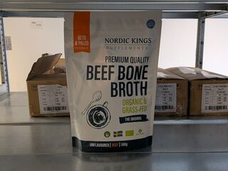 Diverse gedroogde poeders & beef bone broth, O.a. Nordic Kings, Vitani