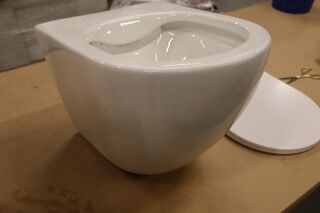 2x Toiletpot met toiletbril, Rimless + Soft Close, wit