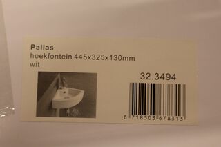 3x Hoekfonteinset Wiesbaden + GROHE, Pallas 32.3494, wit
