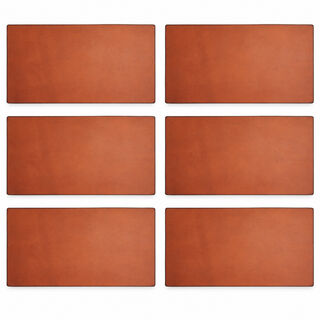6x Served with Style leren placemats, camel