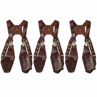 3x Served with Style Gastro Gear schouderholsters, bruin