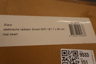 Handdoekradiator Smart wifi Wiesbaden, Elara, zwart