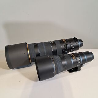 2x Camera lens, Nikon, o.a AF-S Nikkor 500mm 1:5.6E PF ED