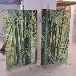 2x Privacy Scherm, Bamboe-print