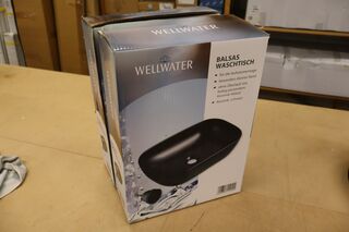 2x Opzetwastafel Wellwater, zwart