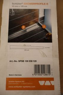 3x Afschotprofiel Schlüter, SHOWERPROFILE-SPS 101, rvs
