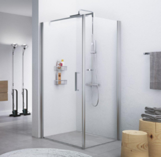 Draaideur voor douche-nis Novellini, V01 A, chroom